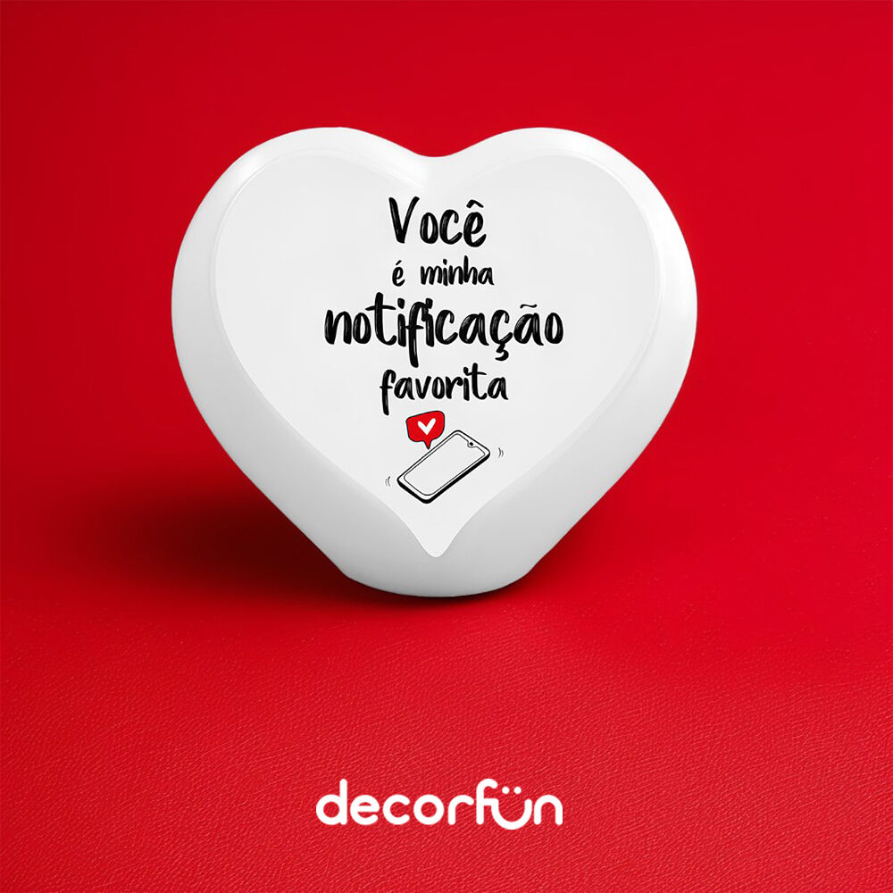 Luminária Coração Minha Notificação Preferida