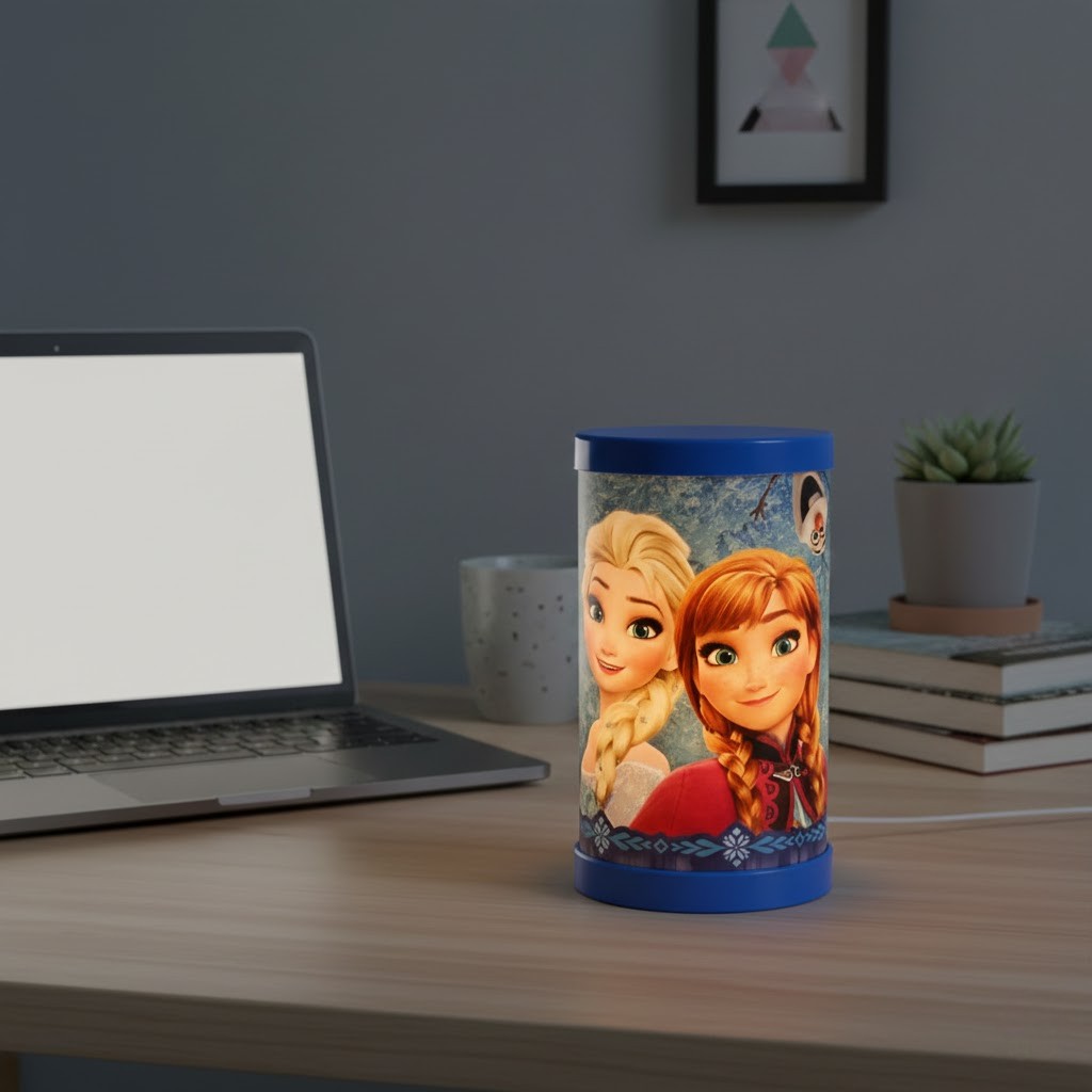 Luminária de Mesa Anna e Elsa Frozen Disney Bivolt