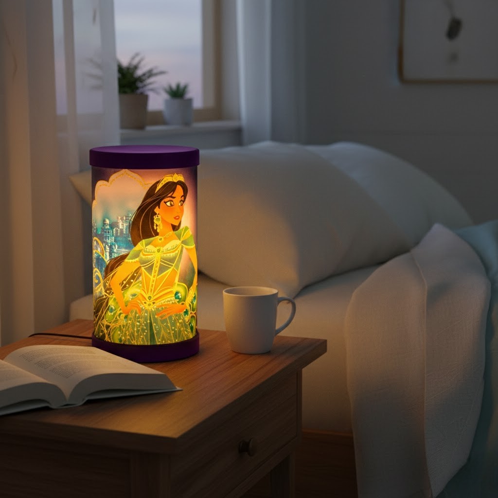 Luminária de Mesa Princesa Jasmine Aladdin Bivolt
