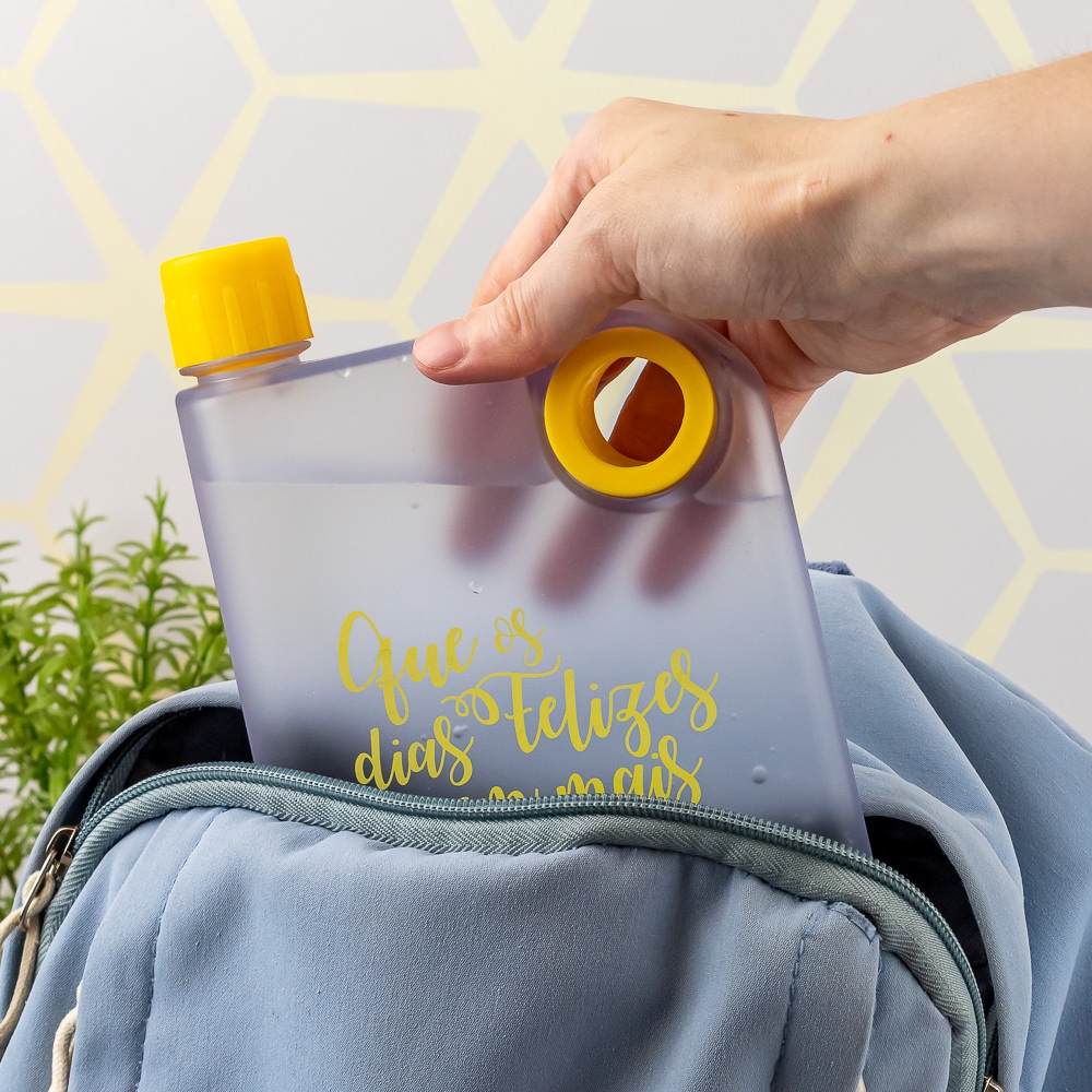 Garrafa Slim Que os Dias Felizes 420ml Practical Summer