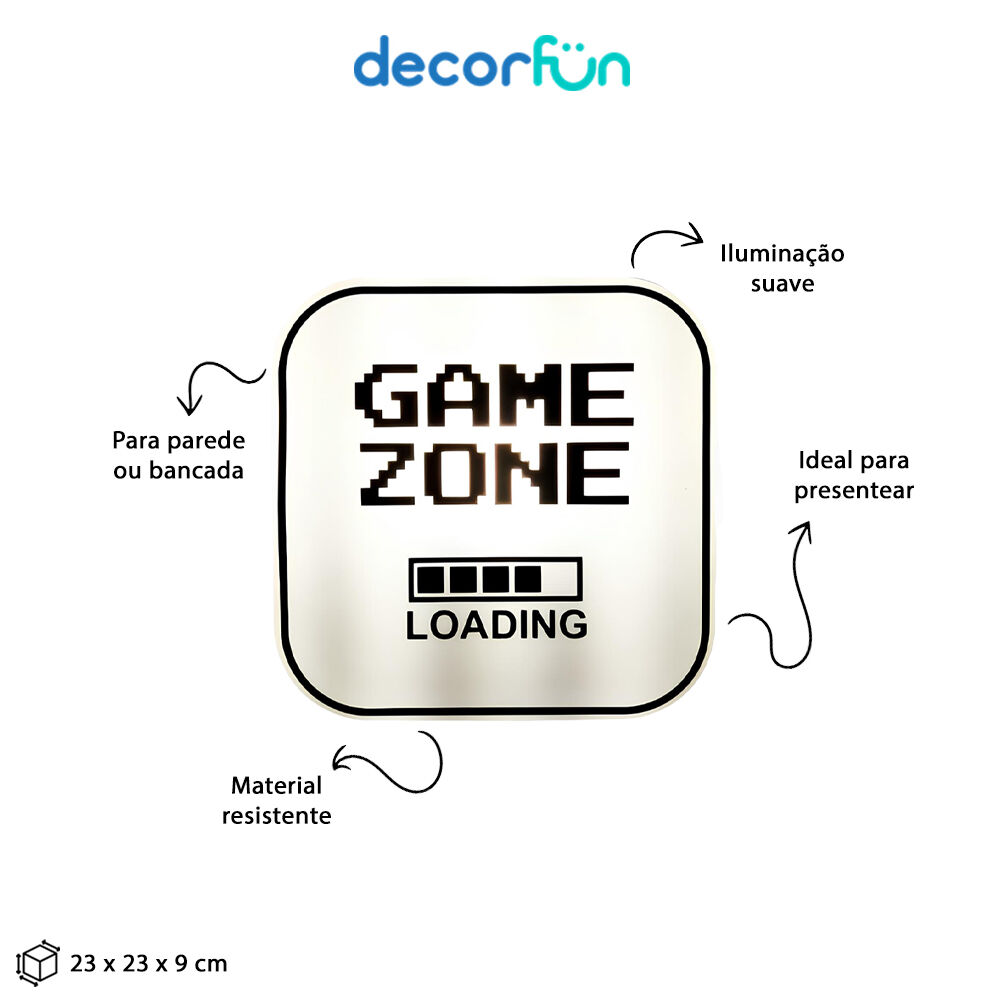 Luminária Box Game Zone