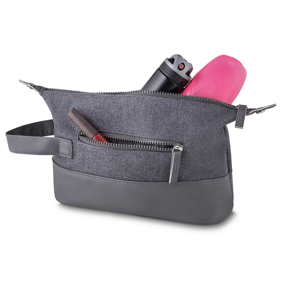 Necessaire com Bolso nas Laterais All Gray