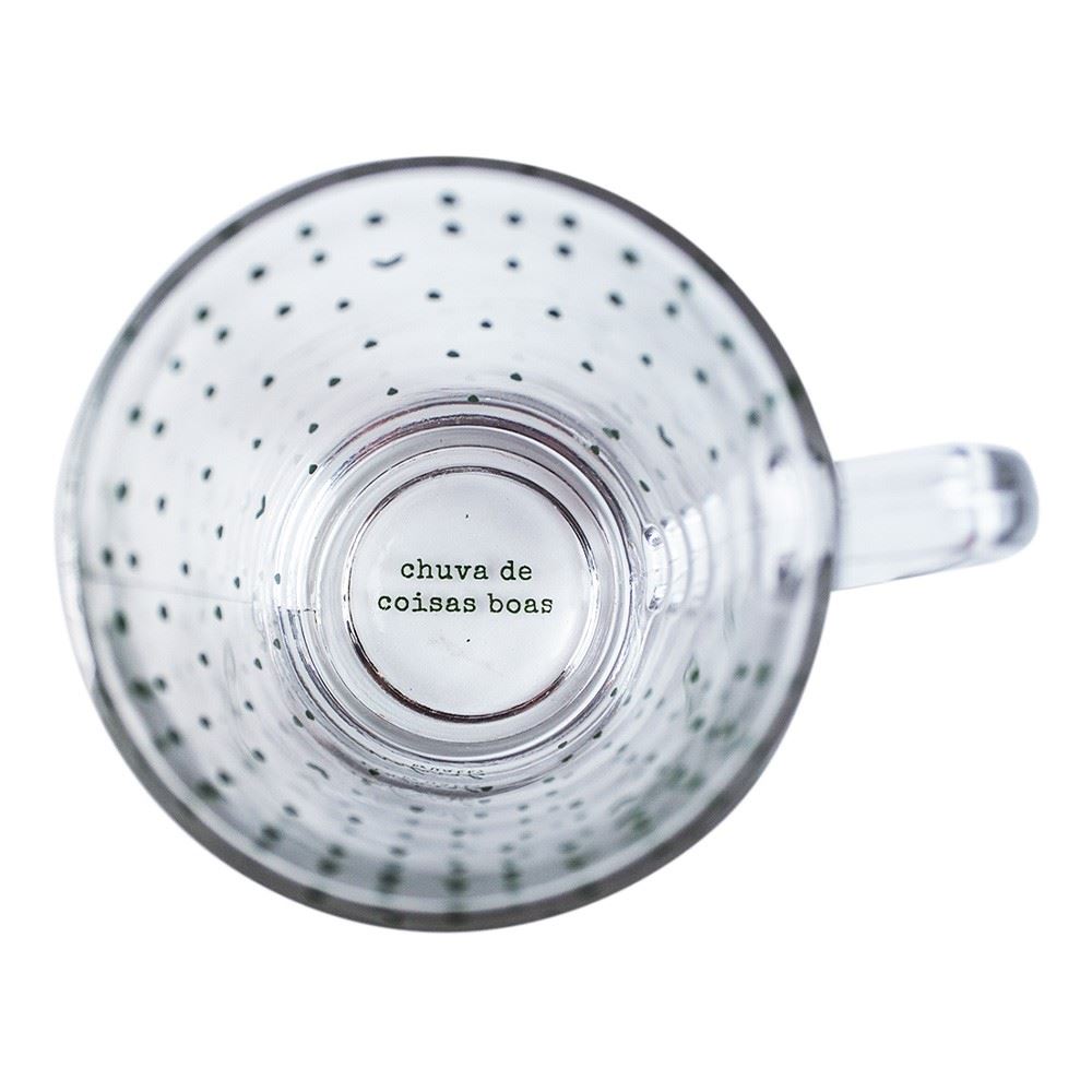 Caneca De Vidro - Naturals Chuva De Coisas Boas