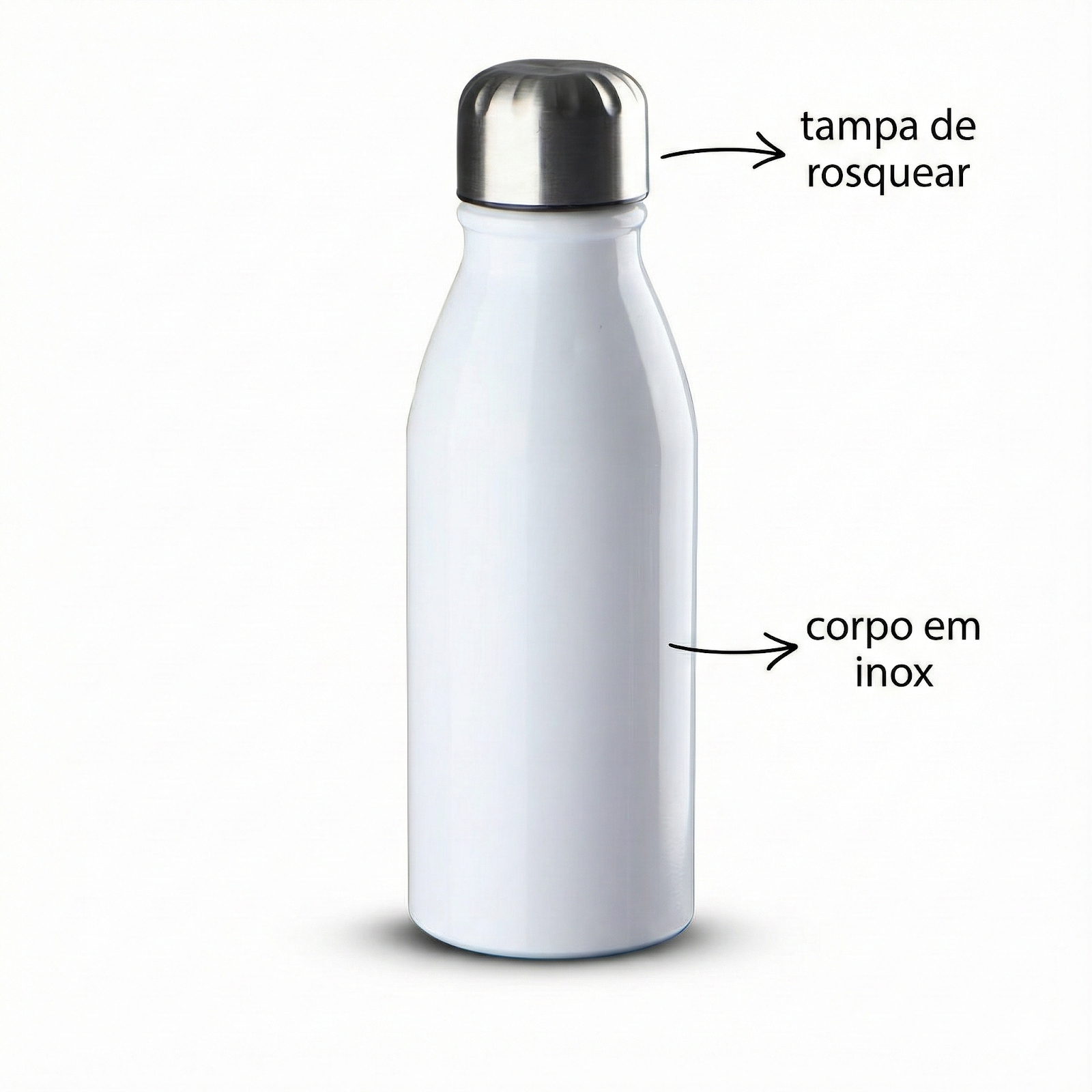 Garrafa em Alumínio com Tampa de 500ml Colors Fresh