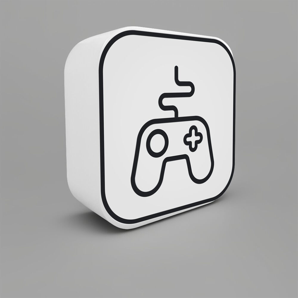 Luminária Box Controle Gamer Light Branco