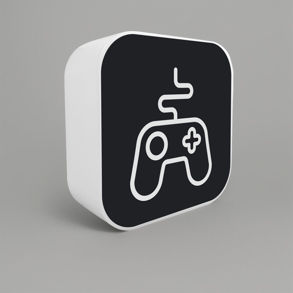 Luminária Box Controle Gamer Light Preto