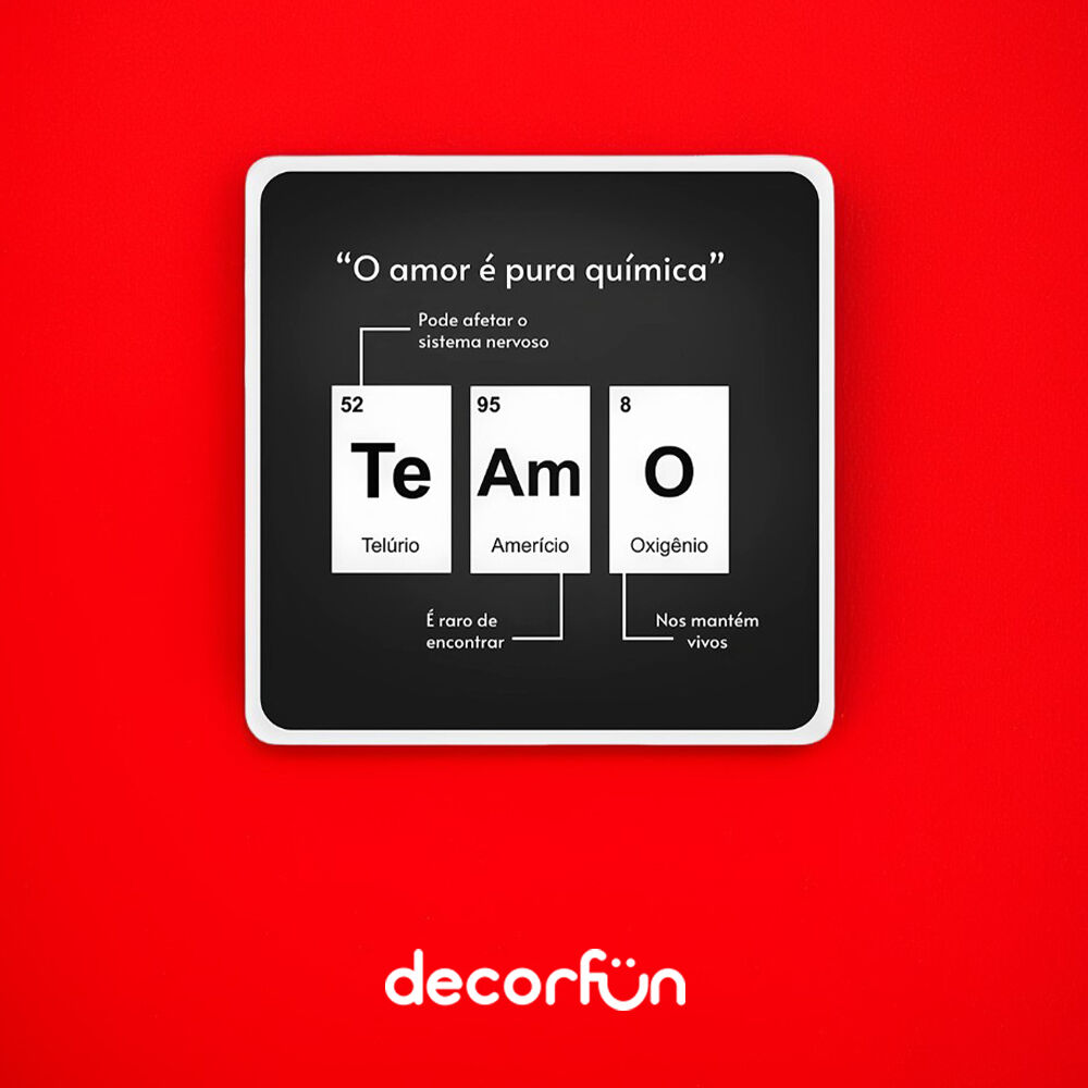 Luminária Slim Box Química do Amor Presente Namorados
