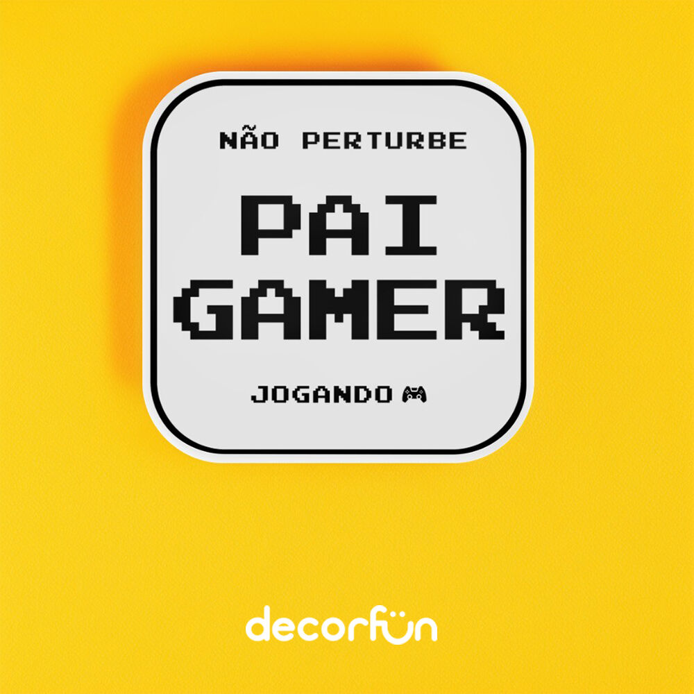Luminária Box Não Perturbe, Pai Gamer