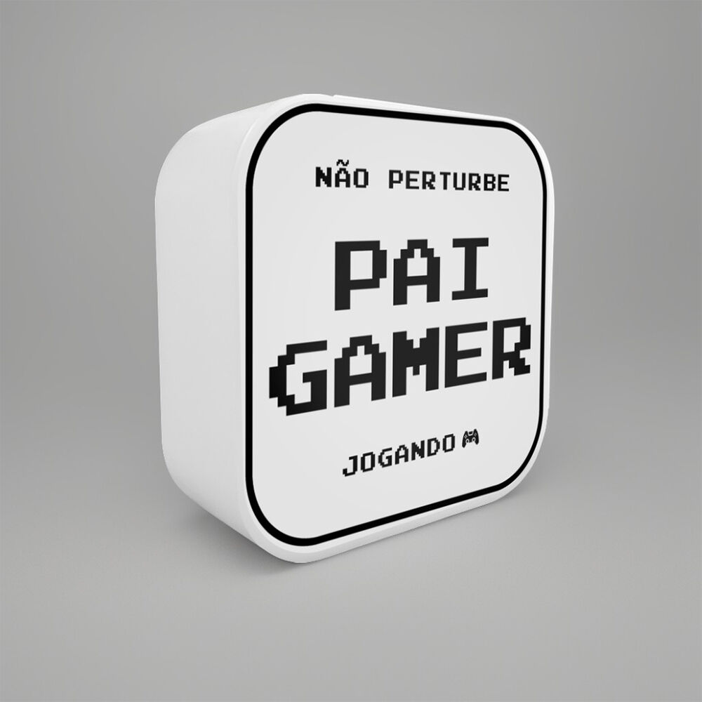 Luminária Box Não Perturbe, Pai Gamer