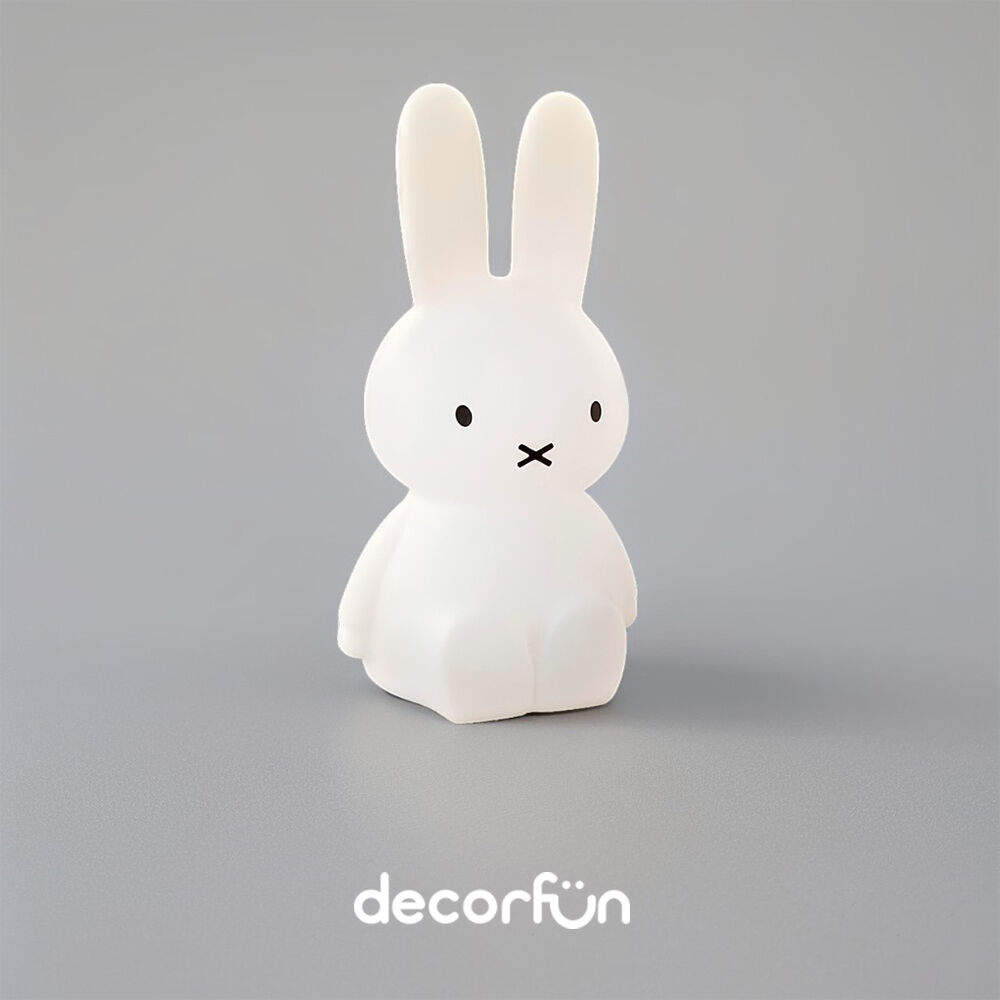 Luminária 3D Coelho 45cm Criativa Decoração Bivolt Branca - Miffy