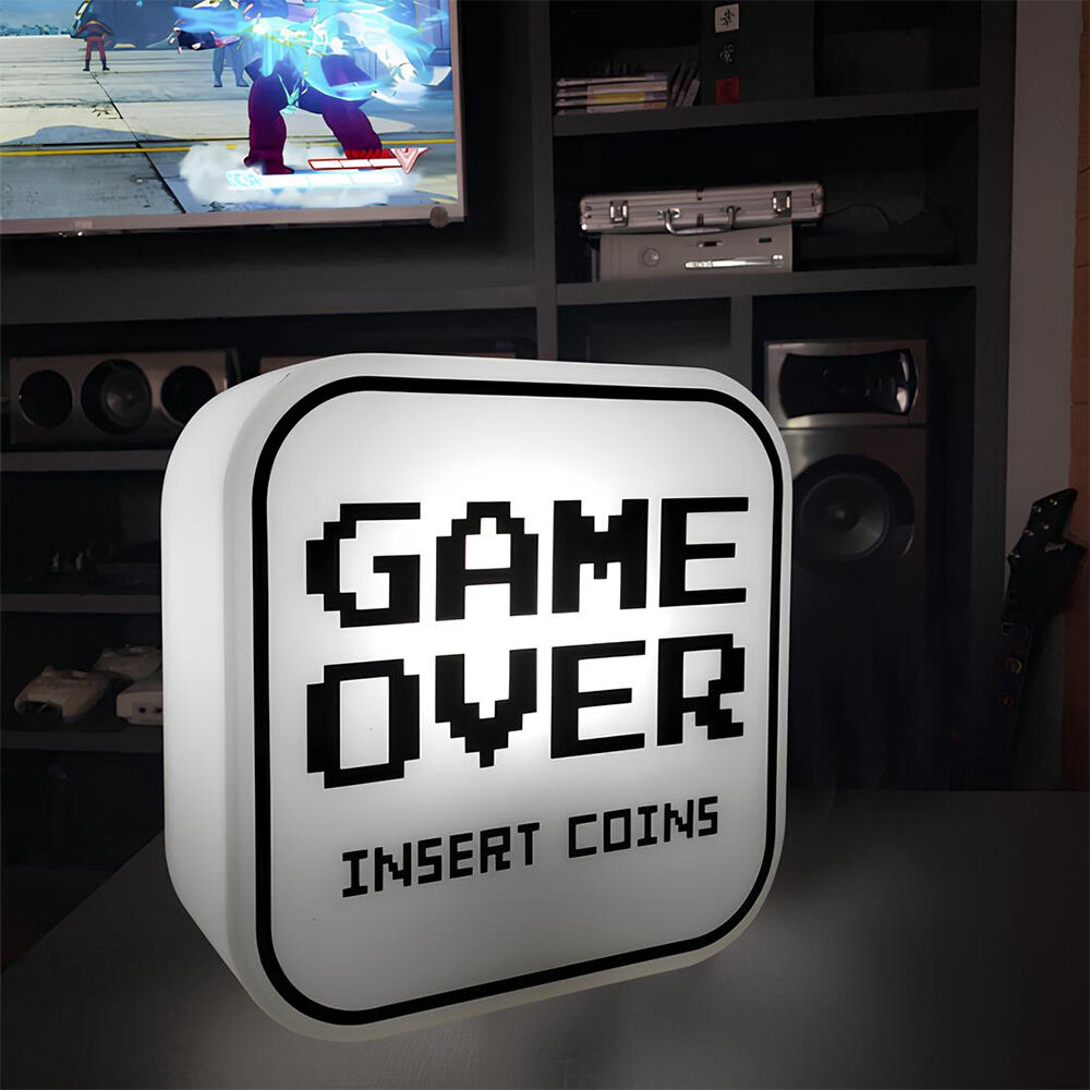 Luminária Box Game Over Decoração Setup Parede ou Mesa - Bivolt