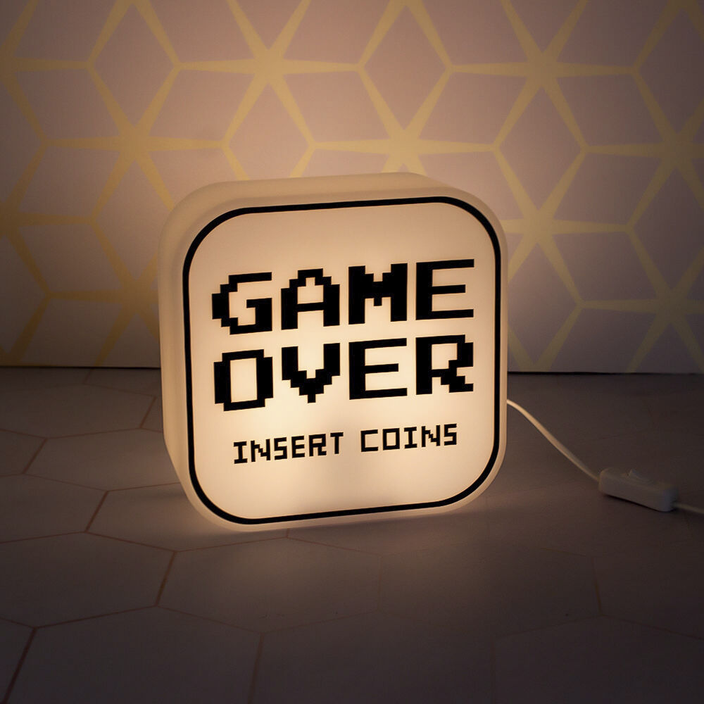 Luminária Box Game Over Decoração Setup Parede ou Mesa - Bivolt