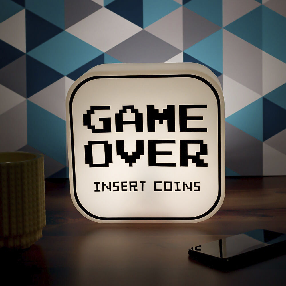 Luminária Box Game Over Decoração Setup Parede ou Mesa - Bivolt