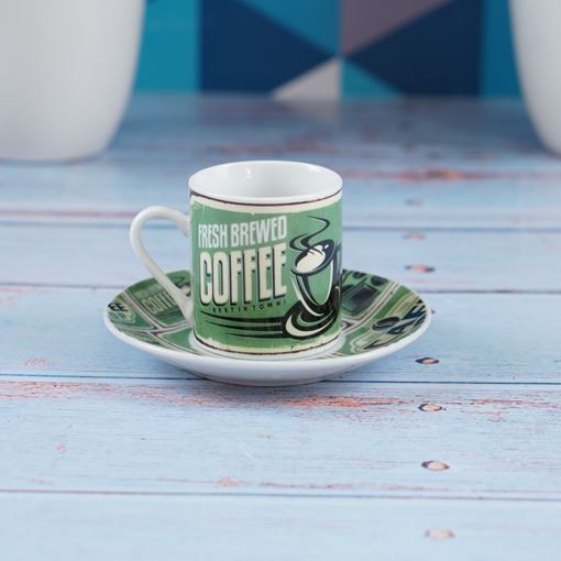 Jogo com 12 Peças para Café em Porcelana Colors Coffee