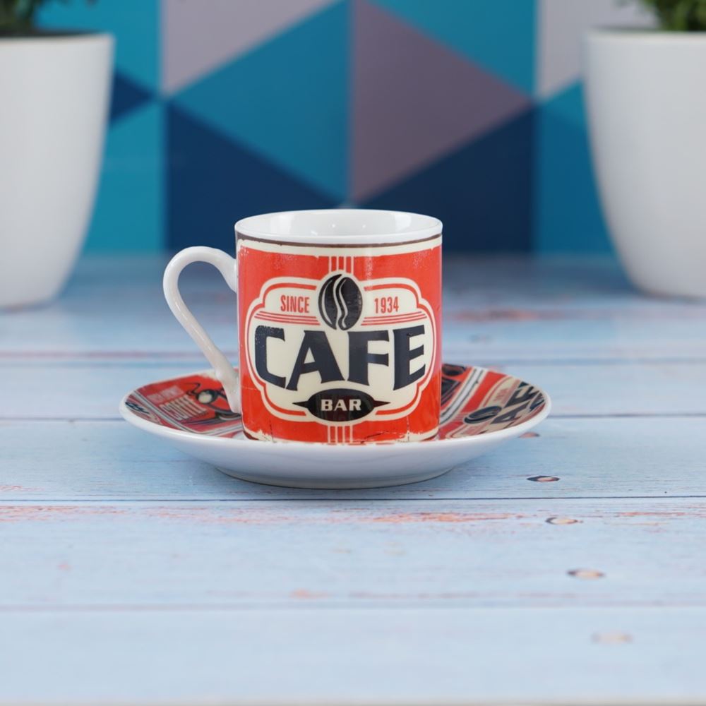 Jogo com 12 Peças para Café em Porcelana Colors Coffee