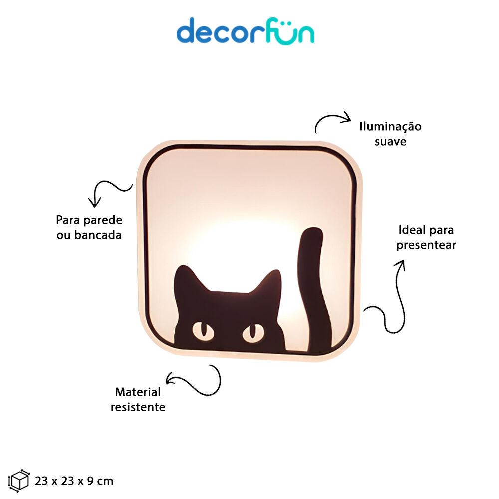 Luminária Box Black Cat