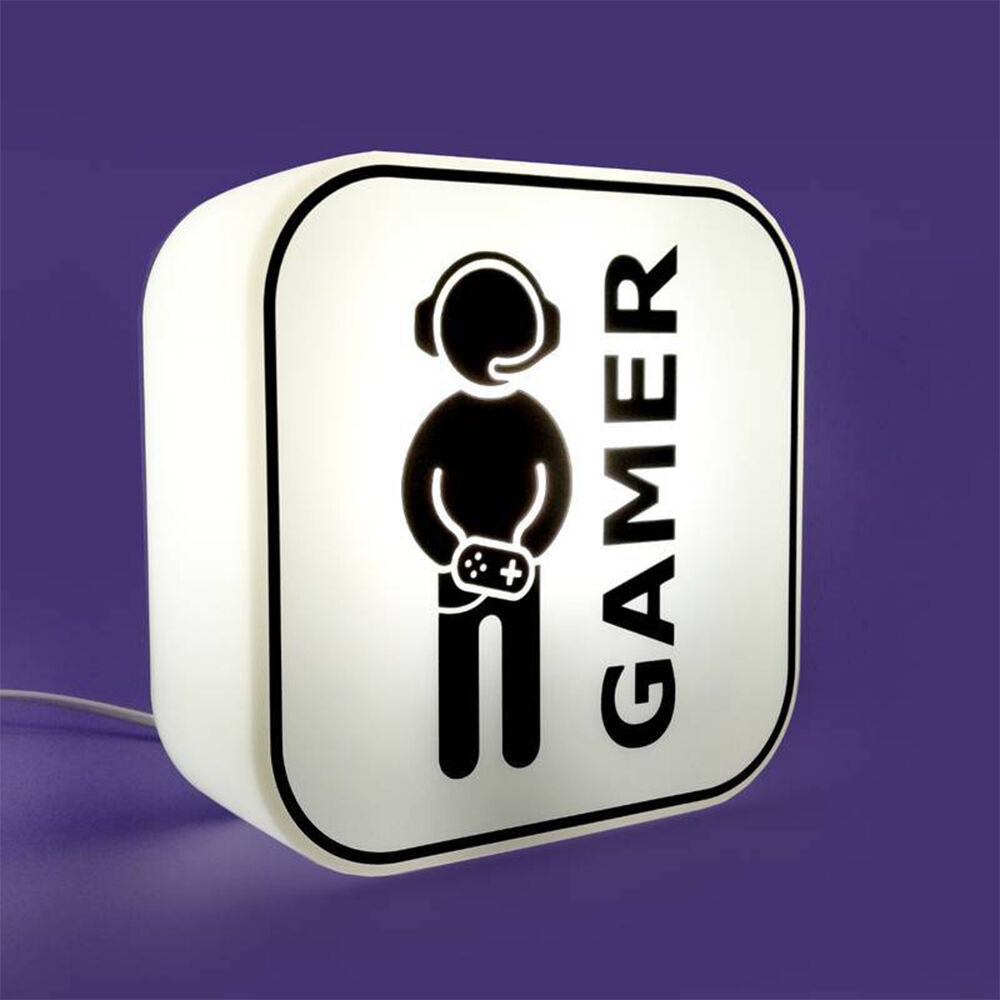 Luminária Box Gamer Decoração Setup Parede ou Mesa - Bivolt