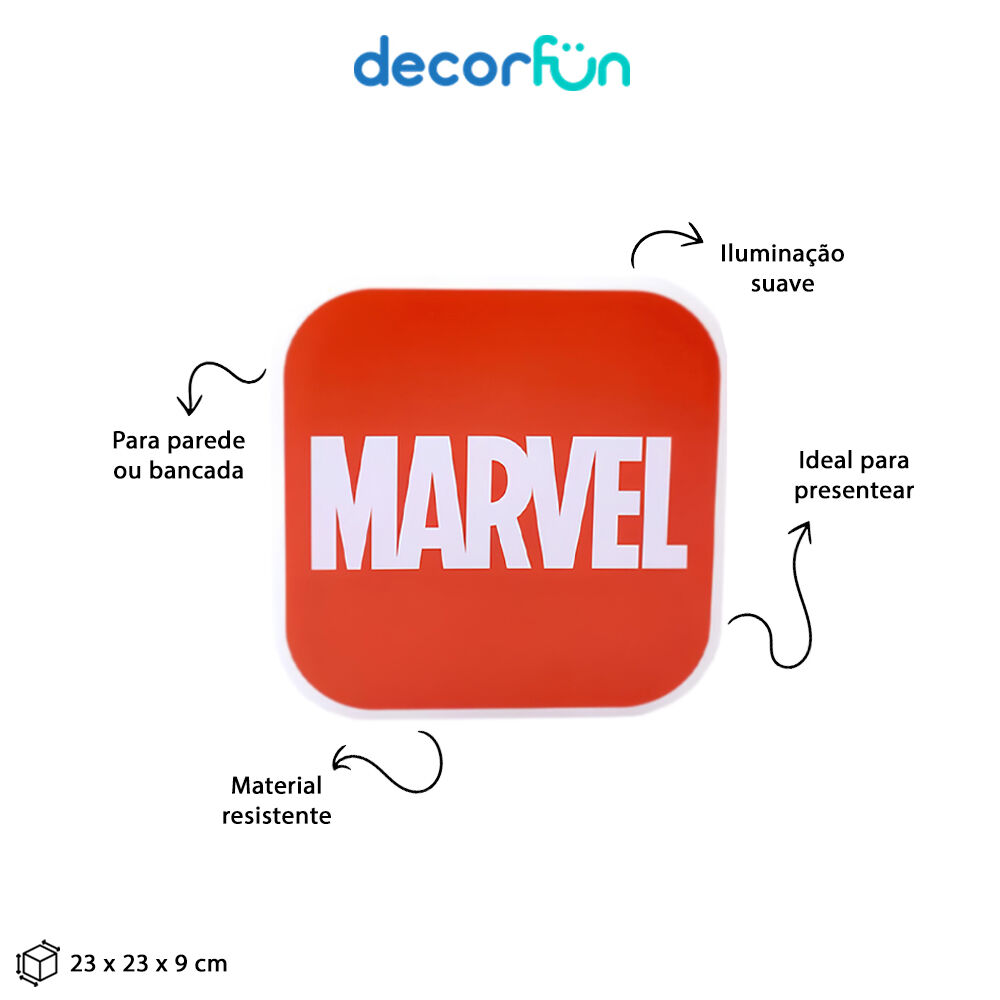 Luminária Box Red Icon Marvel