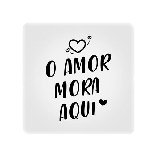 Luminária Box Slim O Amor Mora Aqui USB