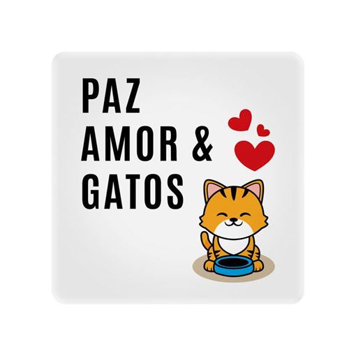 Luminária Box Slim Paz, Amor e Gato USB