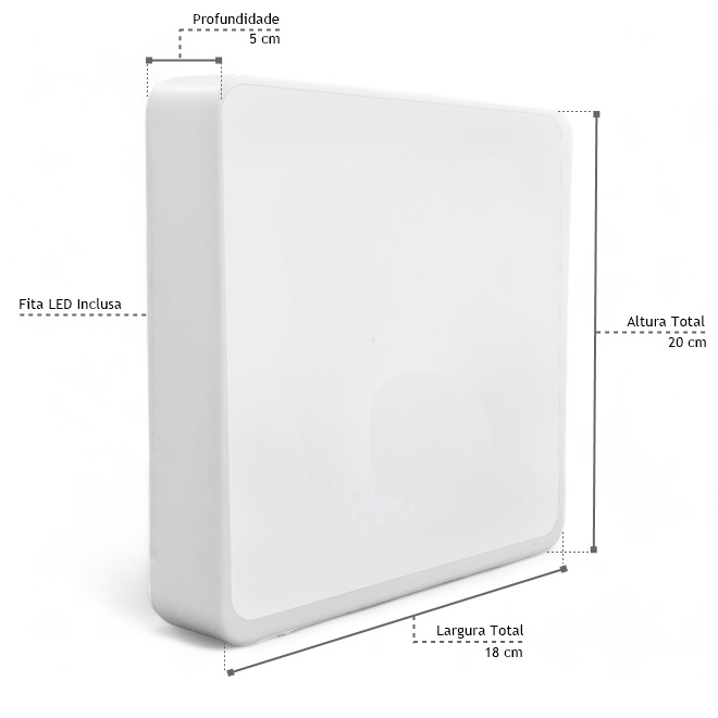 Luminária Box Slim Geek Zone USB
