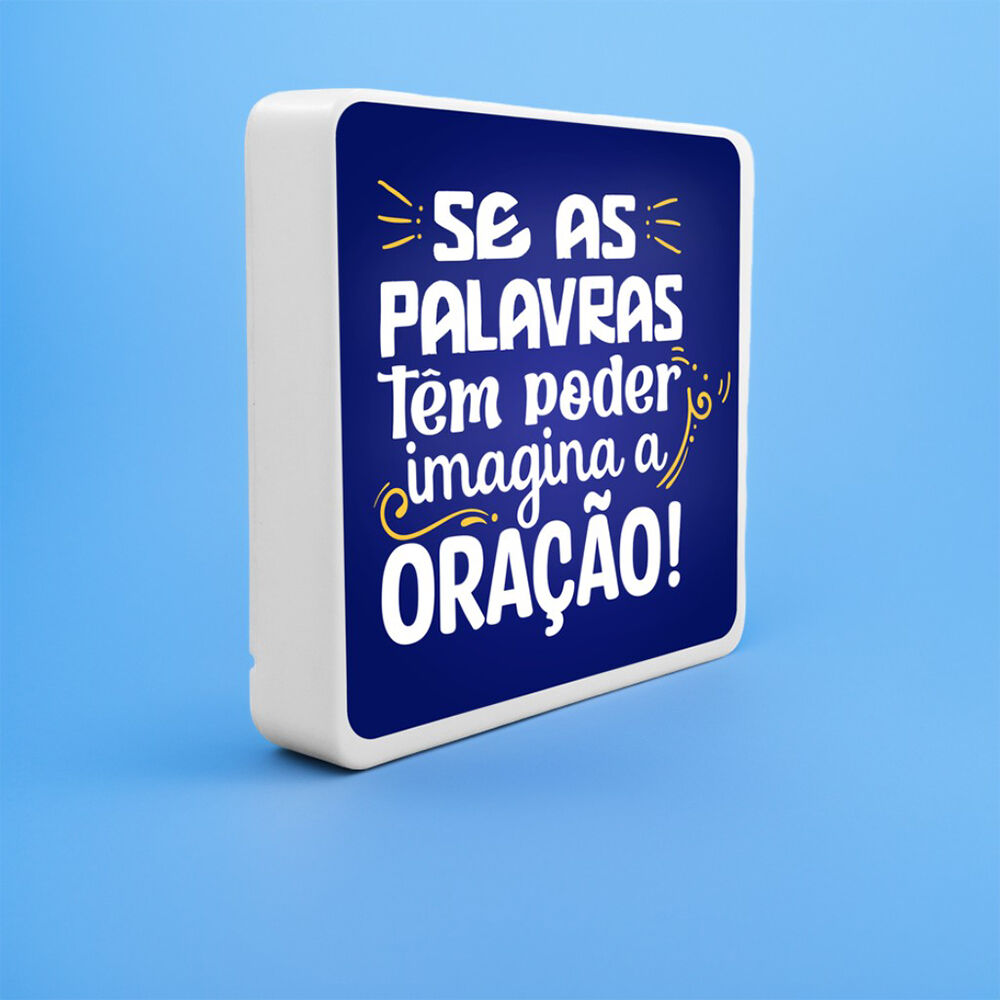 Luminária Box Slim Oração USB