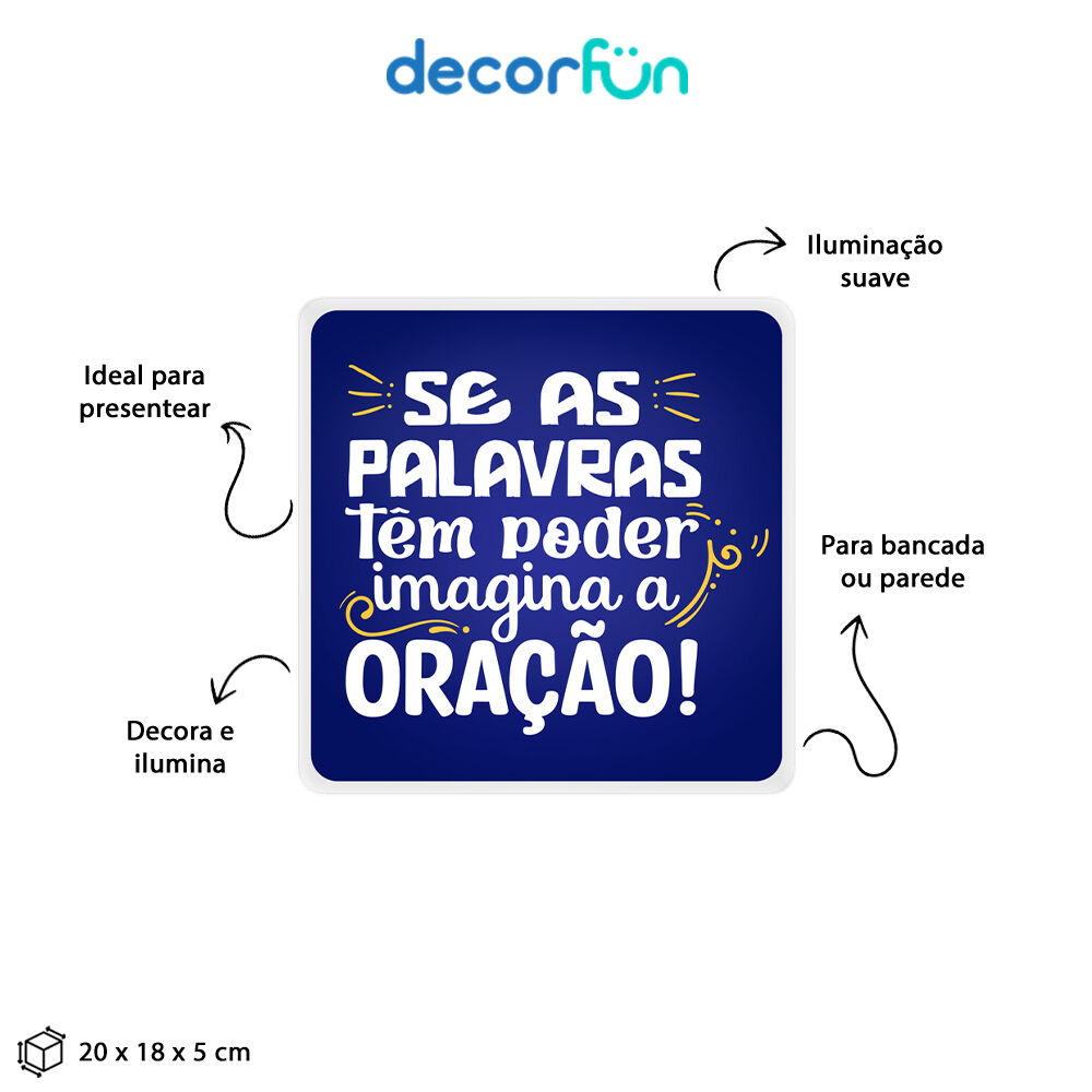 Luminária Box Slim Oração USB