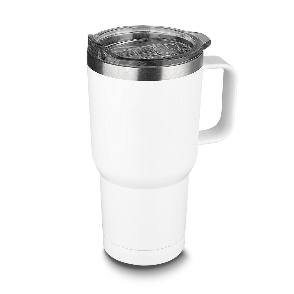 Caneca Térmica com Tampa de 600ml All White