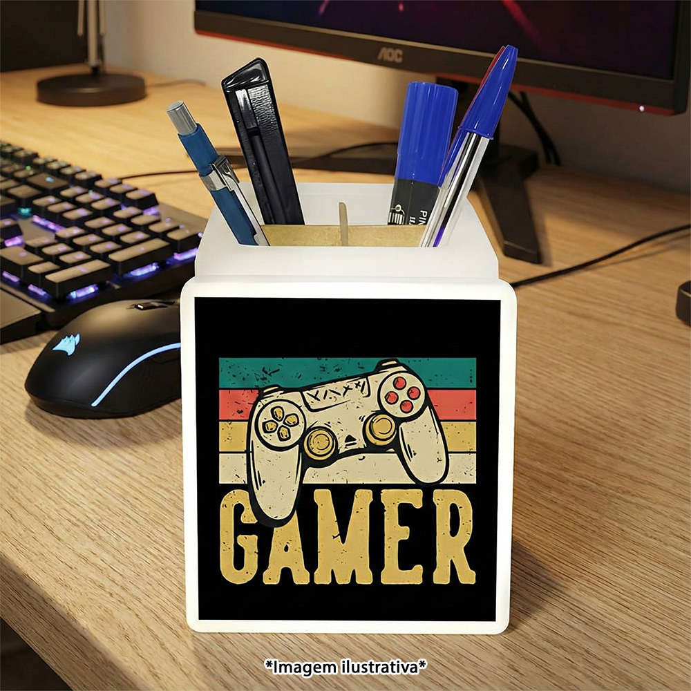 Organizador de Mesa Iluminado Black Gamer