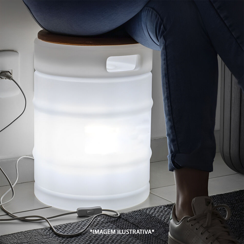 Banco Iluminado O Poderoso Chopão Decoração Bar Bivolt Branco