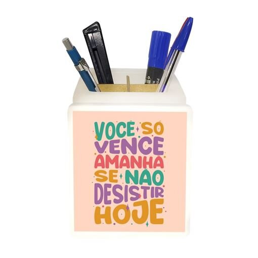 Organizador de Mesa Iluminado Não Desistir Hoje