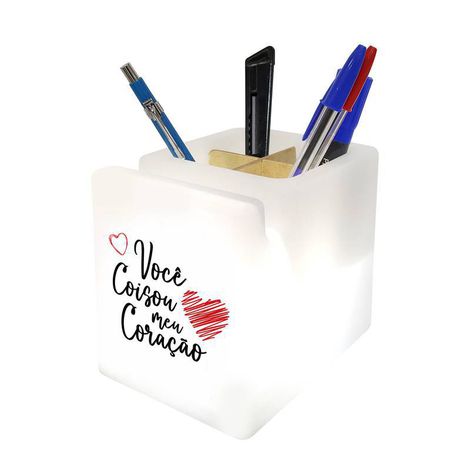 Organizador de Mesa Iluminado Você Coisou Meu Coração