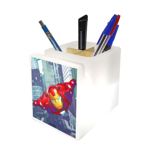 Organizador de Mesa Iluminado Homem de Ferro Marvel