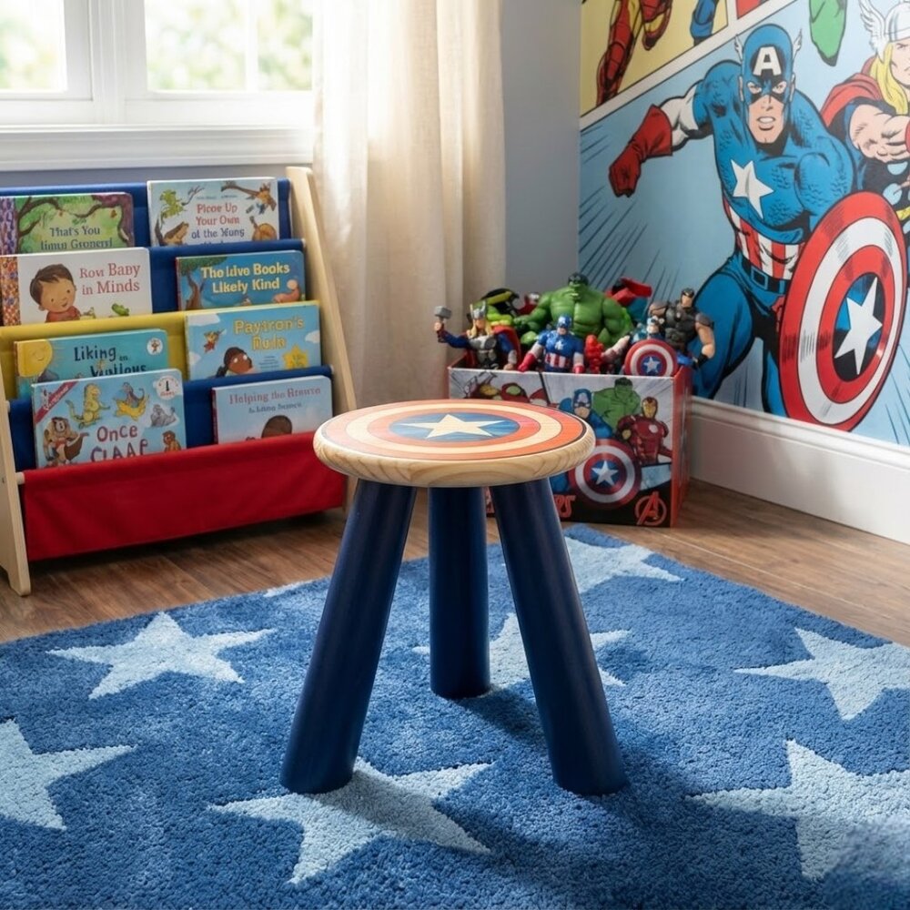 Mini Banqueta Escudo Capitão América Marvel