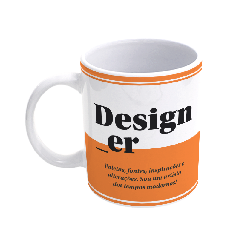 Caneca De Porcelana Profissões - Designer Gráfico