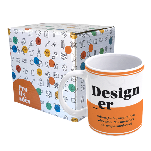 Caneca De Porcelana Profissões - Designer Gráfico