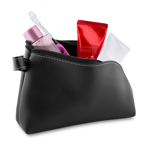 Necessaire Slim com Alça em Couro Sintético