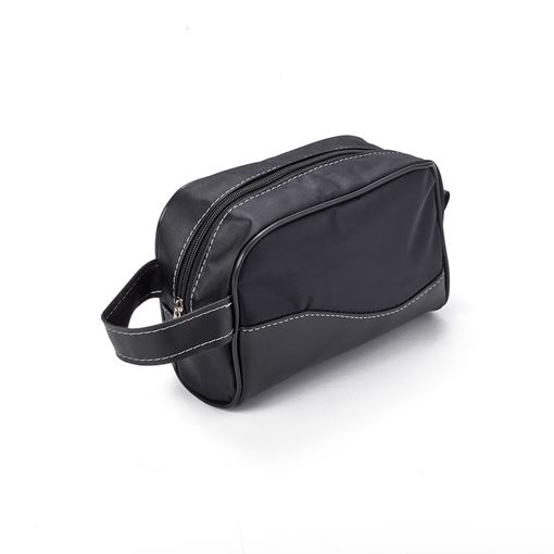 Necessaire Bicolor com Alça em Couro Sintético