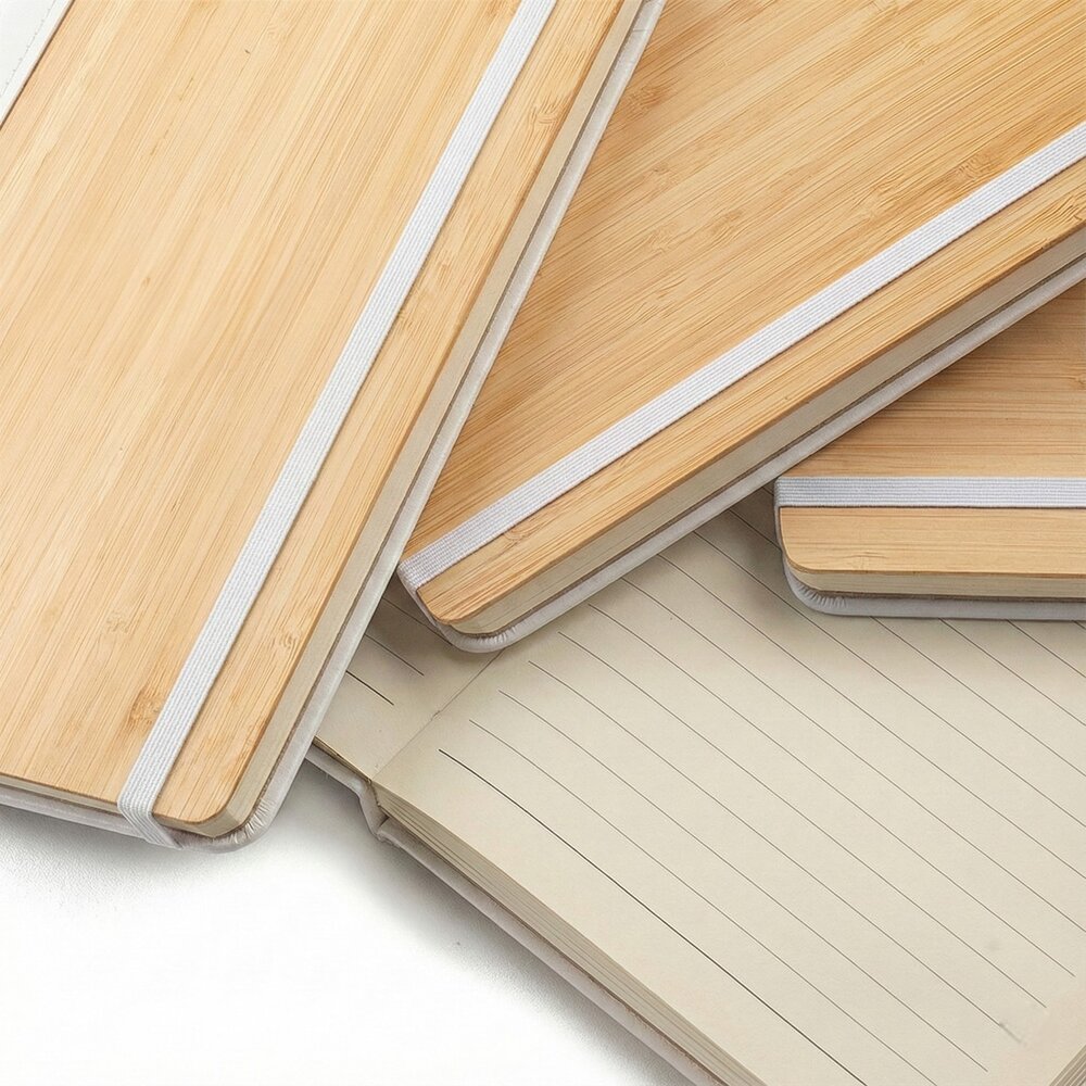 Caderno de Anotações com Capa de Bambu