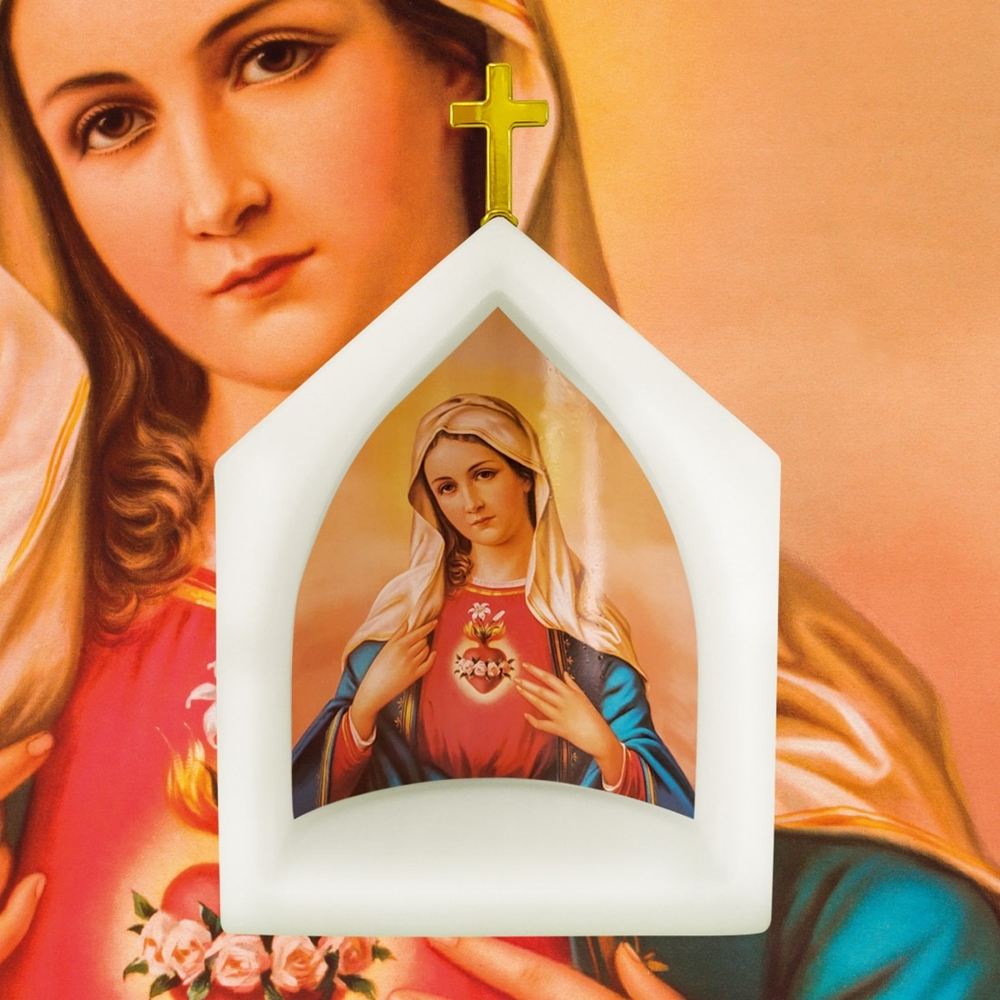 Oratório Iluminado Sagrado Coração de Maria