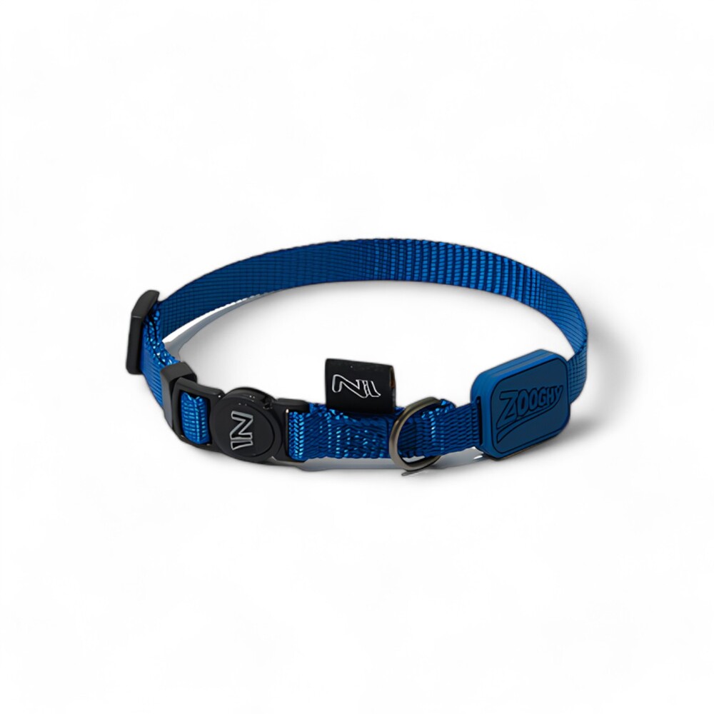 Coleira Ajustável para Gatos - Azul Marinho