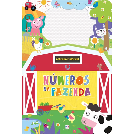 Livro Lousa Magnética - Números na fazenda - Aprenda e Desenhe