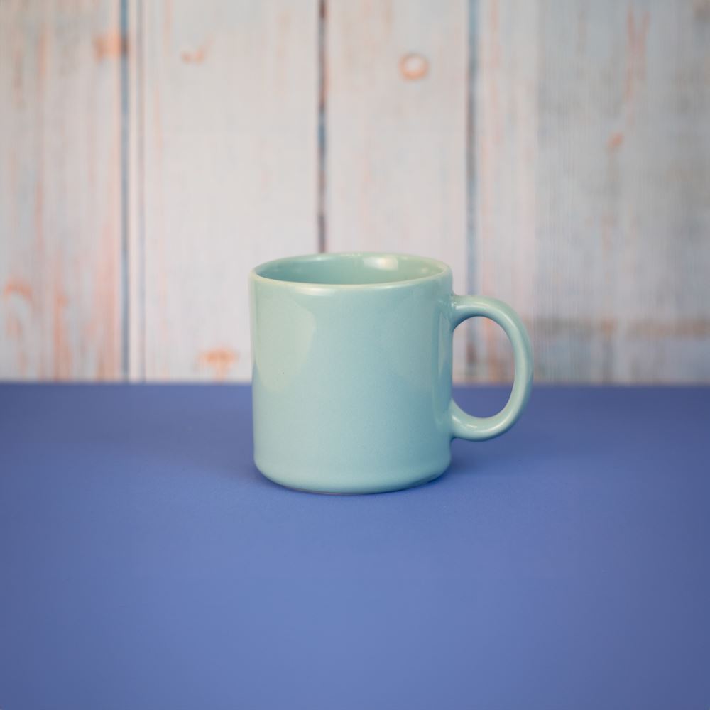 Caneca de Porcelana Turquesa - Família, Amor e Deus
