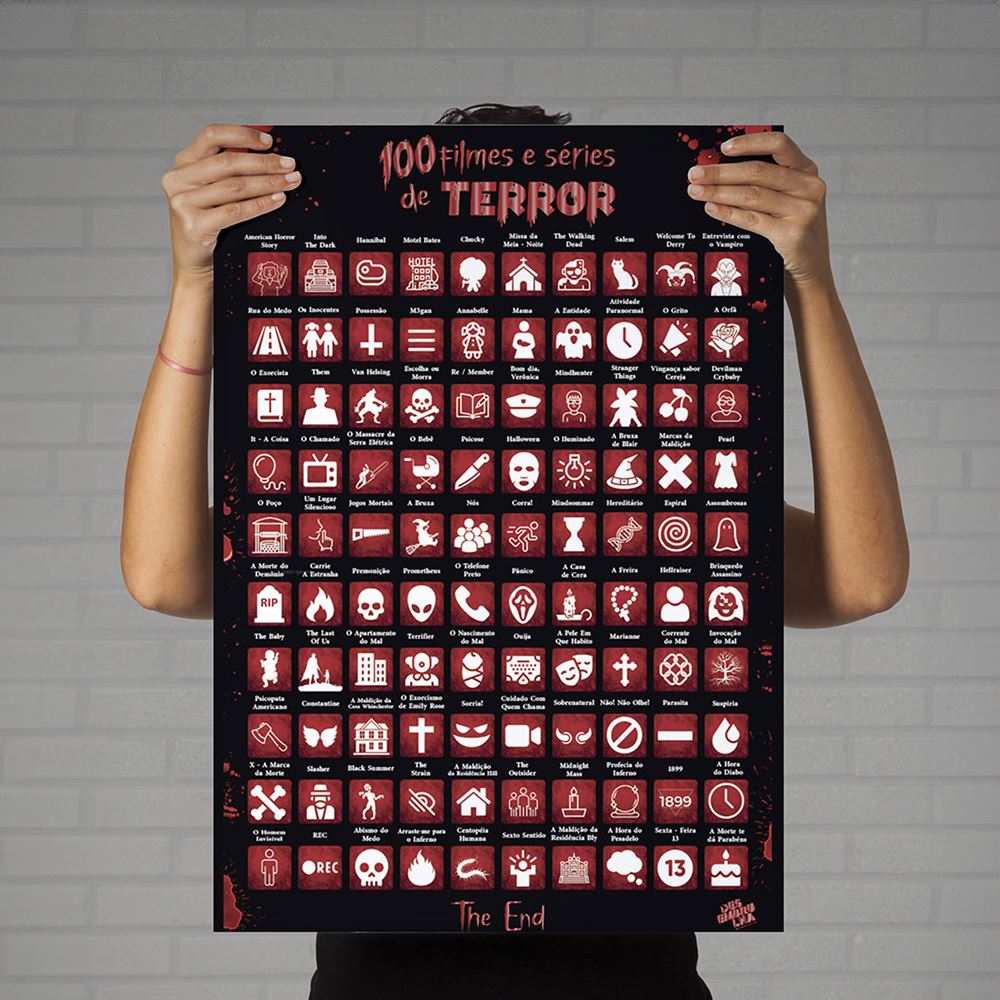 Pôster Raspadinha 100 Filmes e Séries de Terror