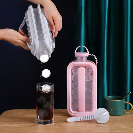 Garrafa com Forma de Gelo 2 em 1 Practical Life Rosa