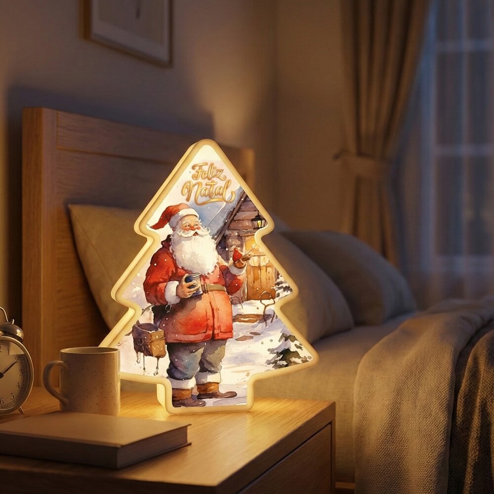 Luminária Árvore de Natal - Santa Claus