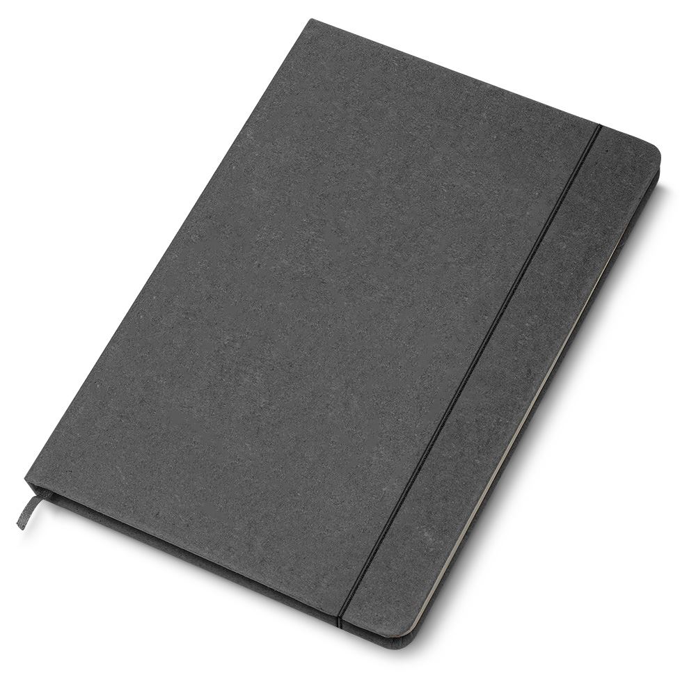 Caderno De Anotações Courino Com Elástico e Caneta Preto