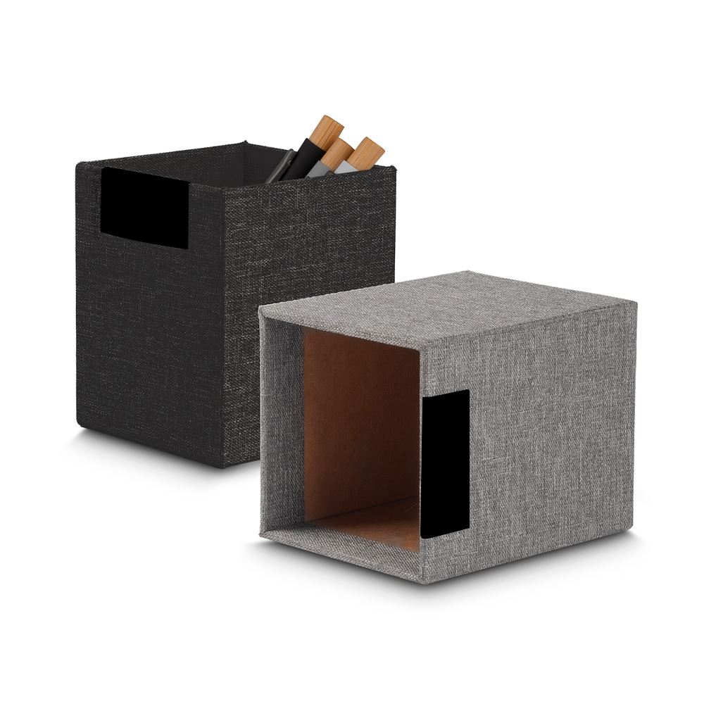 Porta Canetas e Objetos com Tecido Preto