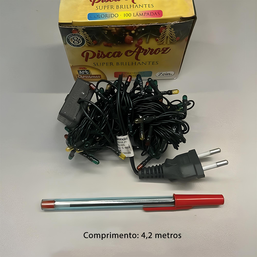 Pisca Pisca Natalino 4,2m Colorido 220v