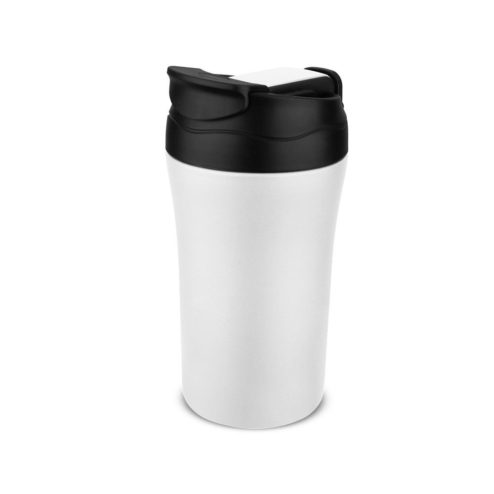 Copo Térmico Com Tampa Fosco de 500ml Inox Branco